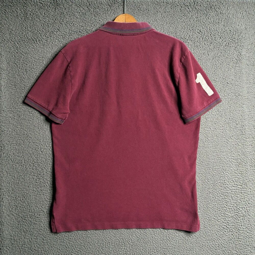 Ralph Lauren Rugby Logo 2004 Men’s Maroon Polo Shirt Size Large Old Money - Picture 5 of 16